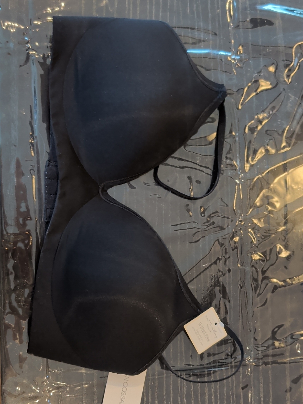 36c Wireless Black Smooth T-Shirt Bra